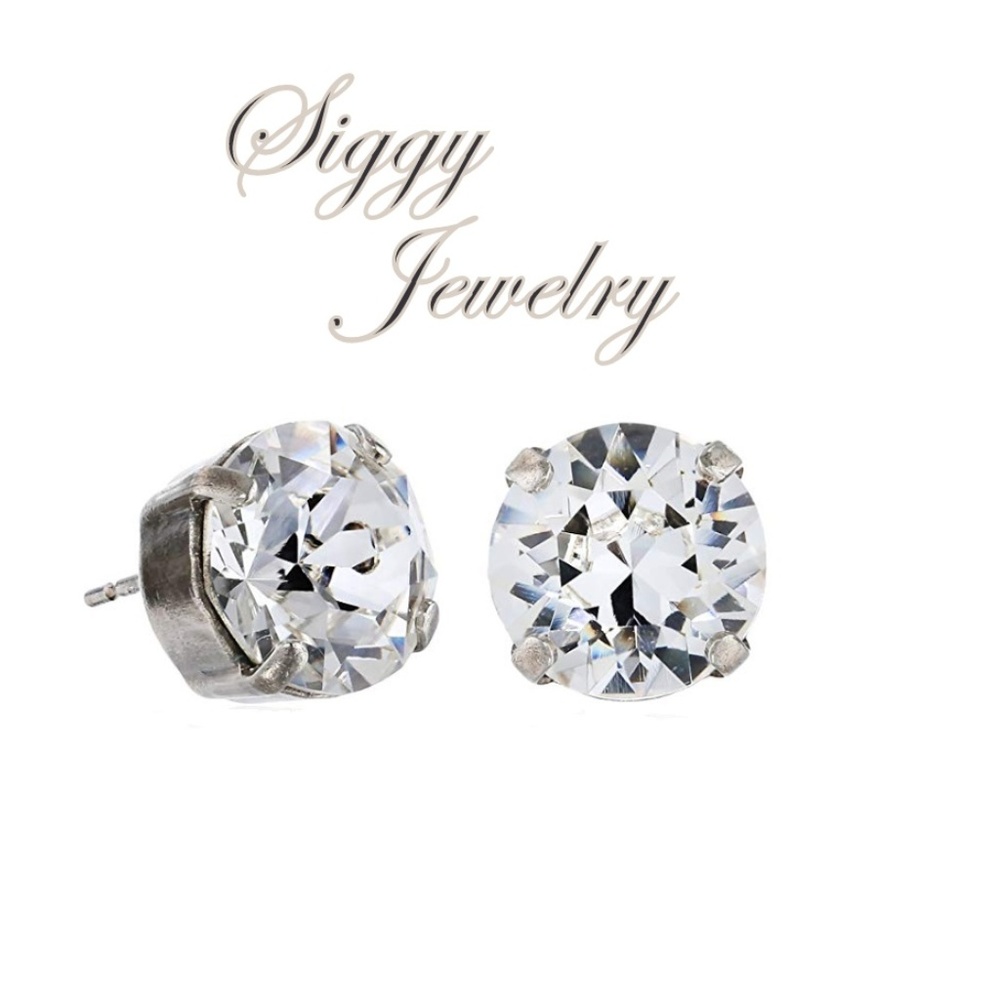 Swarovski® Clear Crystal 8mm Stud Earrings - Picture 6 of 9